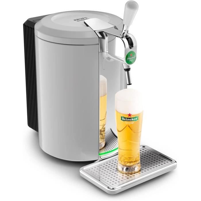 KRUPS Beertender Compact Machine bière pression, Fûts de 5 L, Marques du groupe Heineken, Témoin lumineux, Température et mousse