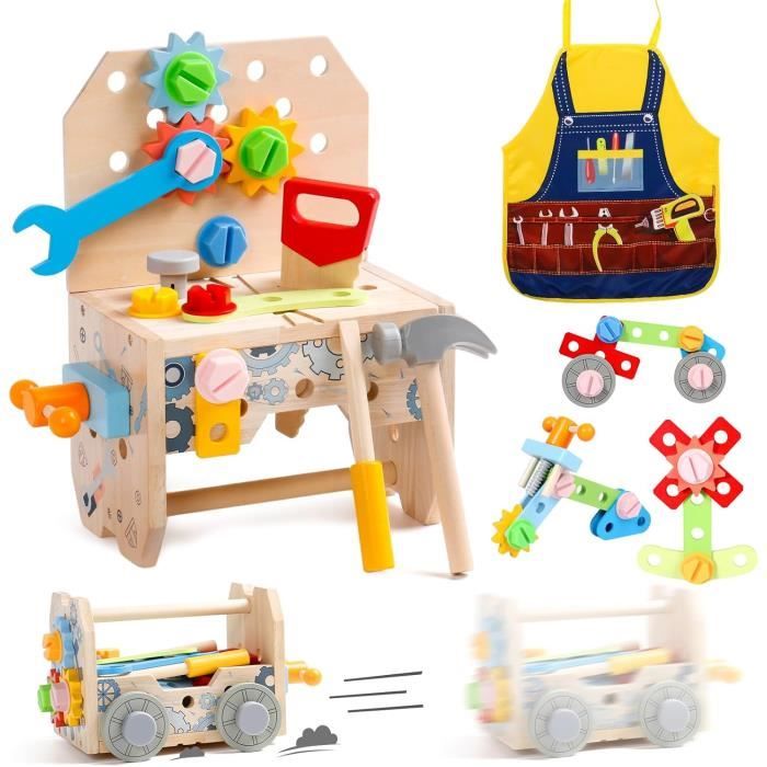 Caisse Outils Enfant MARSEE Bo te Outils En Bois 52 Pi ces Pour caisse-outils-enfant-marsee-bo-te-outils-en-bois-52-pi-ces-pour