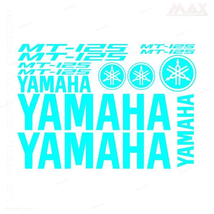 13 stickers MT-125 – BLEU CIEL – YAMAHA sticker MT 125 - YAM411 ...