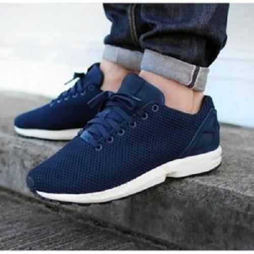 zx flux bleu marine pas cher