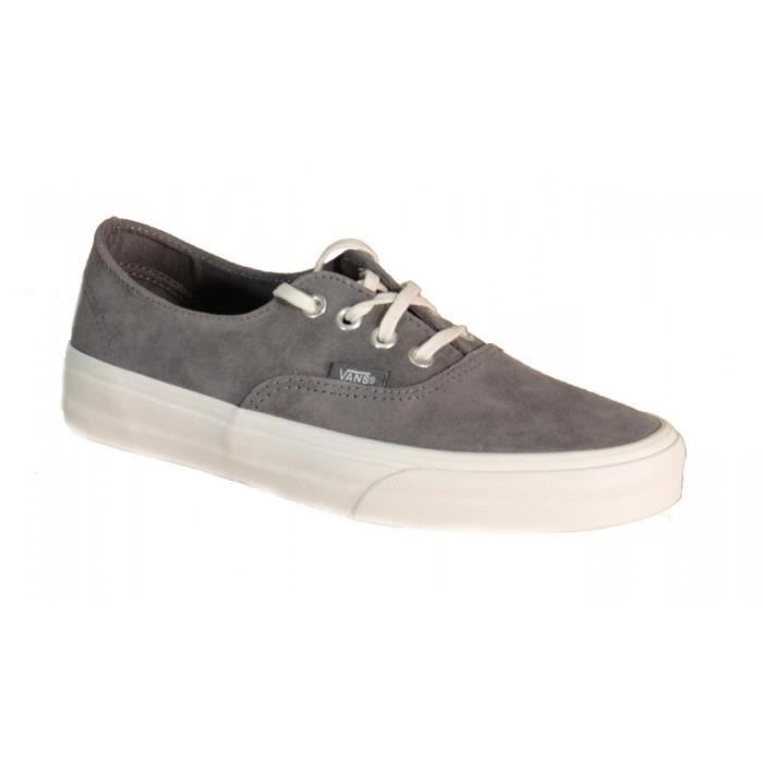 vans authentic cuir gris