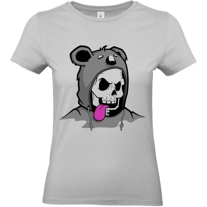 Kreamode T Shirt Femme Trash Tete De Mort Koala Humour Noir Skull Swag Fun Drole T Shirt Manches Courtes Col Rond M Gris Cdiscount Pret A Porter