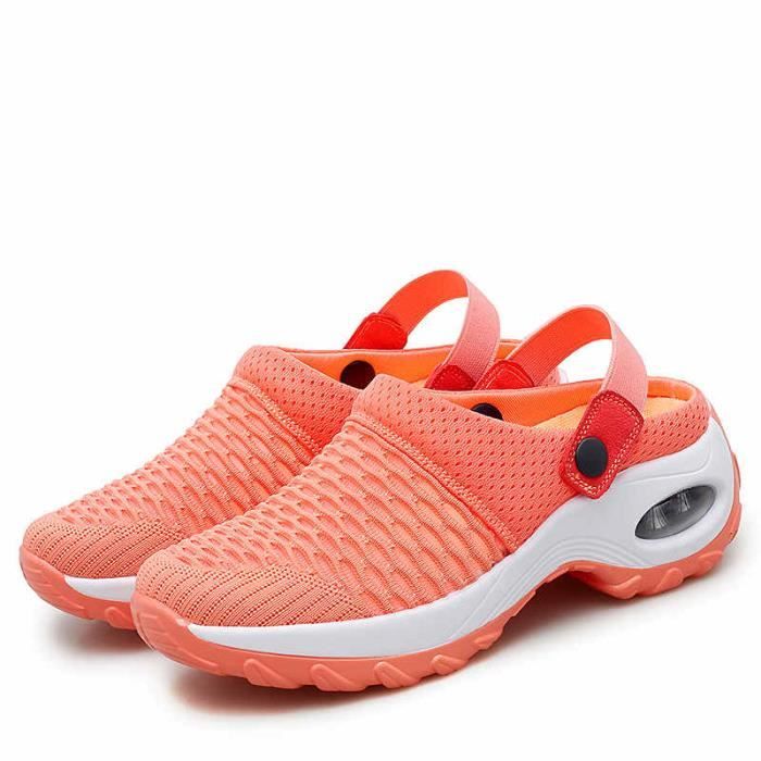 chaussures orange femme pas cher
