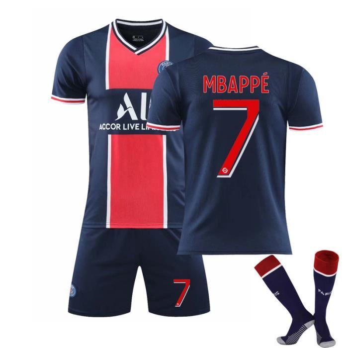Paris à la maison 2021 nouvelle saison MBAPPE NO.7 Jersey Maillots Foot et Shorts de football ...