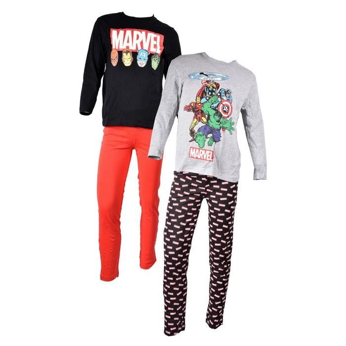 Pyjama enfant LICENCE MARVEL AVENGERS en coton Ultra Confort Pack de 2 MARV  38287