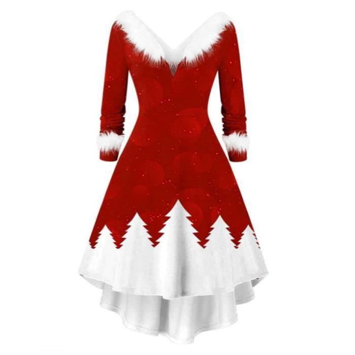 Robe noel manche longue top