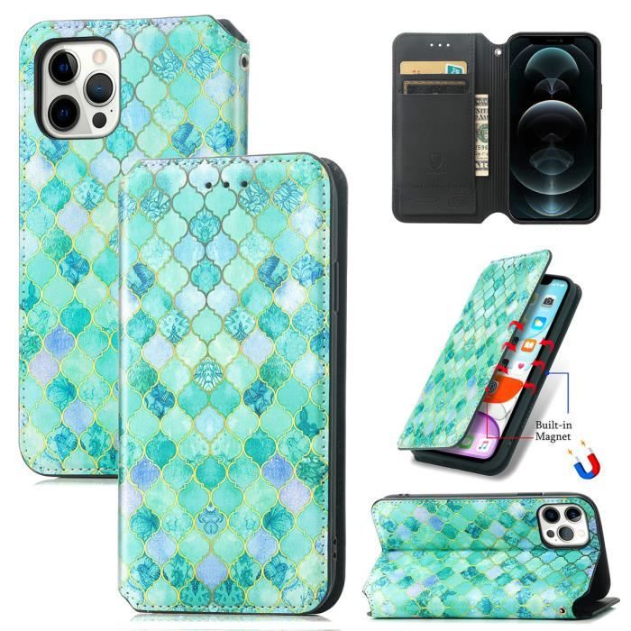 Étui Ceinture Rotatif 360 Pour IPhone 12 - Clip Réglable, Similicuir Noir, Neuf