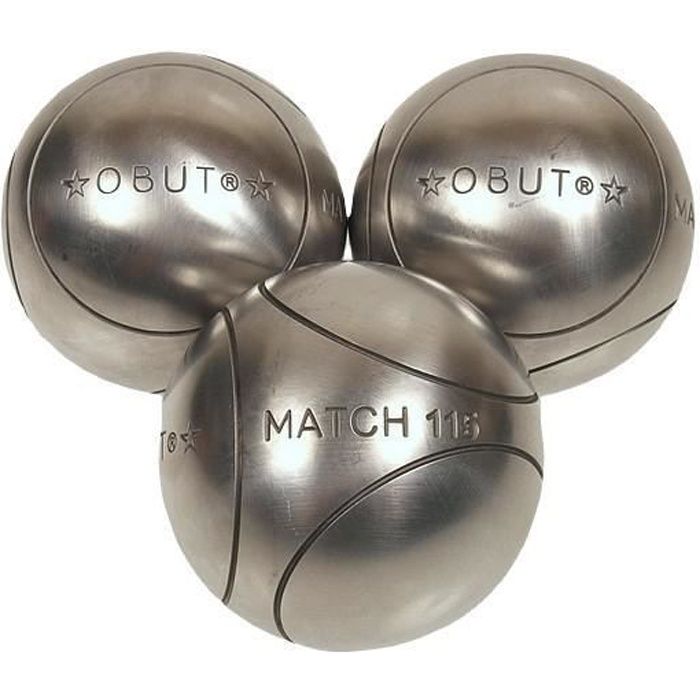 Boules de pétanque Match IT Inox 73mm 1 strie - Obut - 720g - Cdiscount  Sport