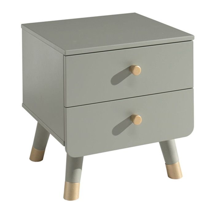 Table De Chevet Enfant 2 Tiroirs Billy 43cm Vert Paris Prix Cdiscount Maison