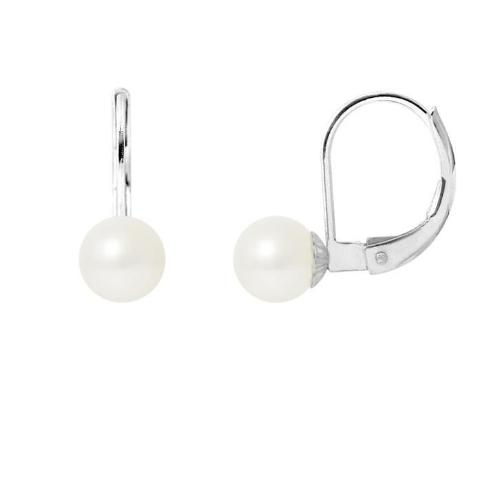 Lot De 5 Paires De Boucles D'oreilles En Perles D'eau Douce 7mm Et Argent 925