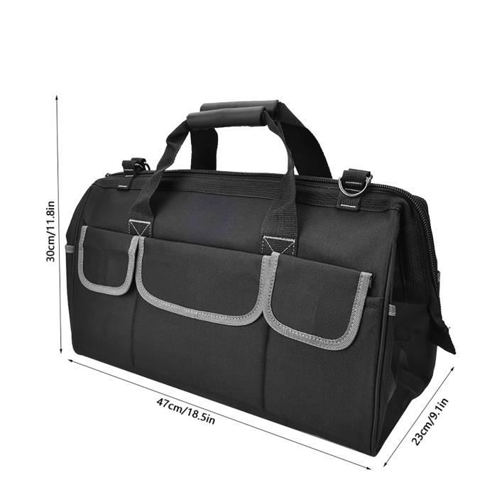 Sac à Outils Barbarossa 16" - Nylon Résistant, Rouge - Dimensions 40 Cm X 25 Cm - Idéal Bricolage