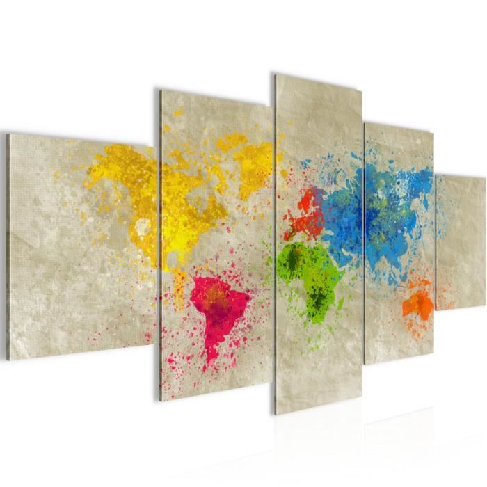 Tableau Sur Toile Abstrait Rouge 160x90 Cm - Visario, Prêt à Accrocher