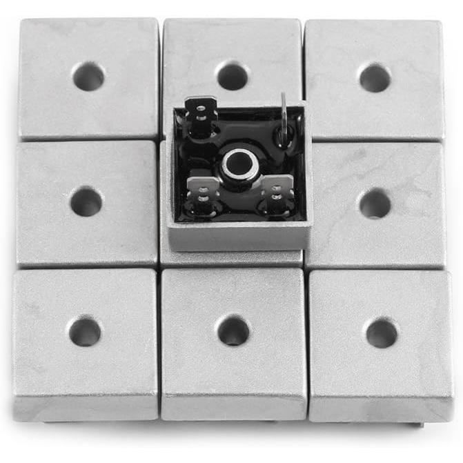 Lot De 10 Redresseurs De Pont KBPC5010 - 50A 1000V, Boîtier Métallique, Monophasé, Pour Alimentations Et Chargeurs