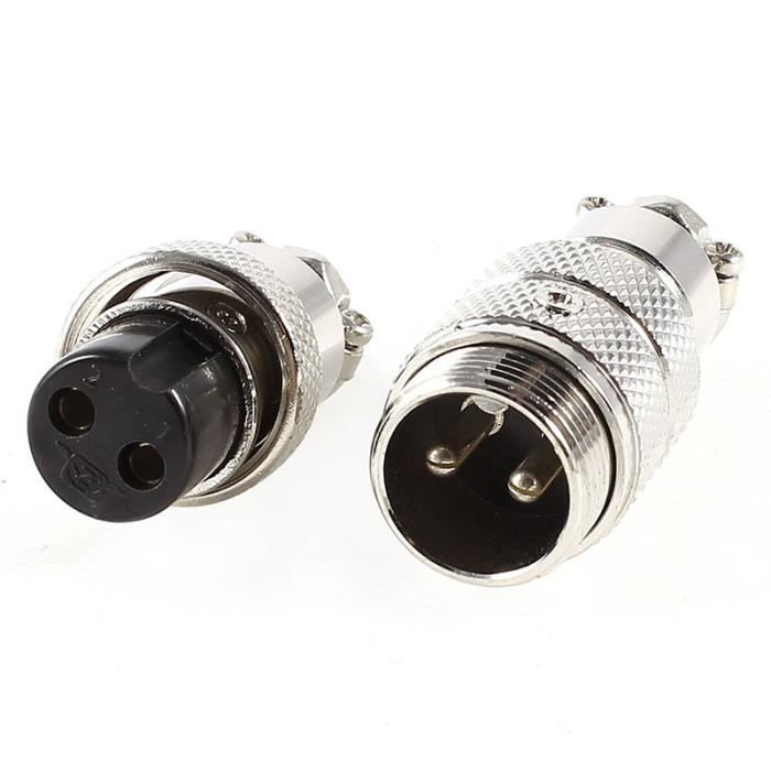 Connecteur Aviation GX16 6 Broches - Prise Mâle/Femelle 16mm Pour Audio, Mesure & Automatisation