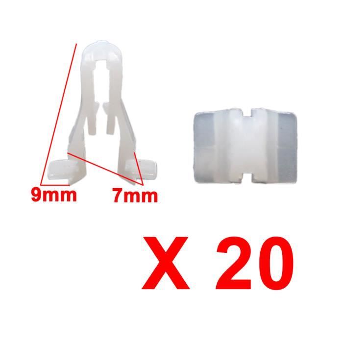 20 Rivets Plastique Noirs 8mm - Numéro 0G03250037A - Pour Chevrolet, Honda, Kia, Etc.