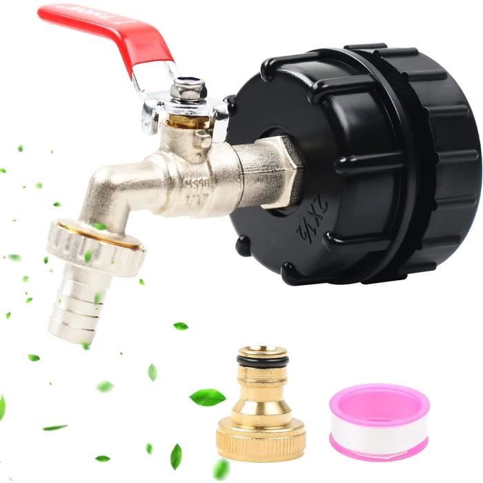 Lot De 4 Adaptateurs IBC 1" - Pour Réservoir IBC 1000L, Connexion étanche, Plastique Résistant