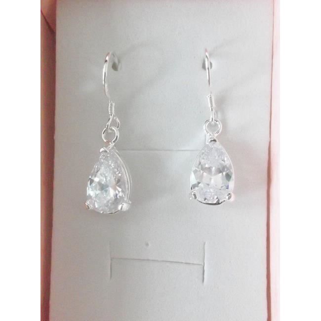 Boucles d'Oreilles Mini Goutte 16mm en Argent et Cristal Aurore Boréale Boucles d'Oreilles Mini Goutte 16mm en Argent et Cristal Aurore Boréale