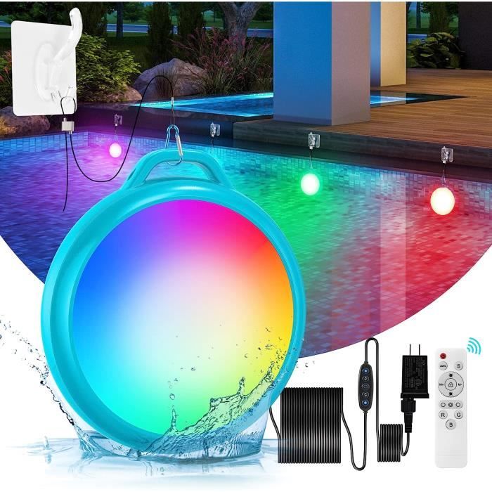 Lampe Flottante Piscine LED 2 Pièces 40cm - 16 Couleurs RGB, Télécommande, IP67 étanche - Pour Jardin, Soirées - 4
