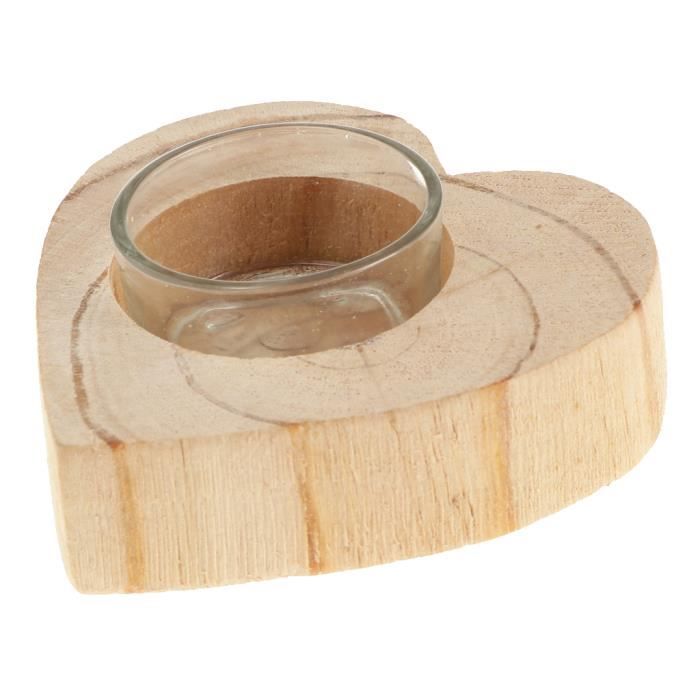 Porte-bougie En Bois Massif Foncé – Forme De Branche Martelée – Déco Nature