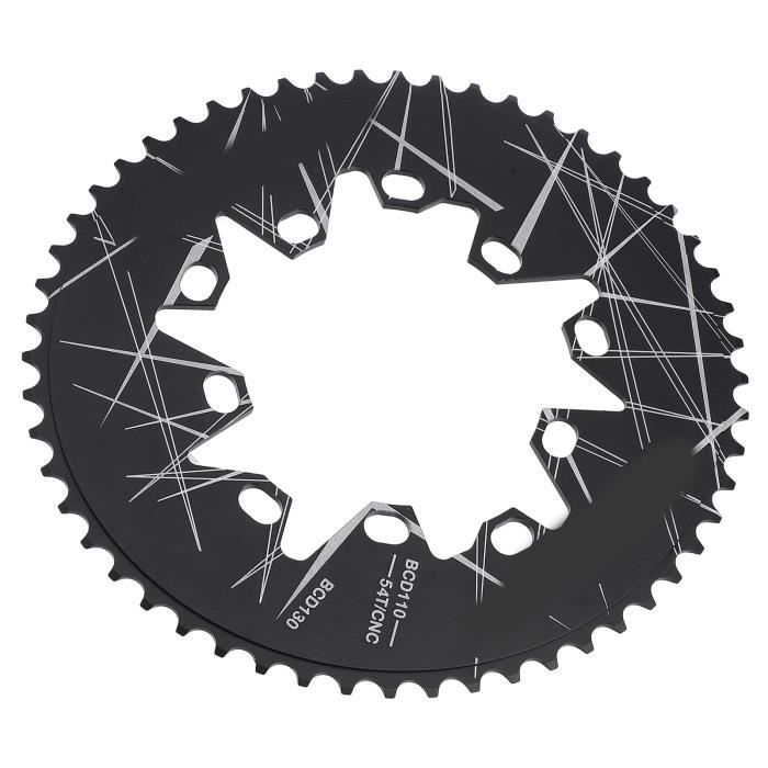 Plateau Vélo Ovale Noir 96 BCD - 32T à 38T, Alliage Aluminium, Pour VTT étroit/ Large