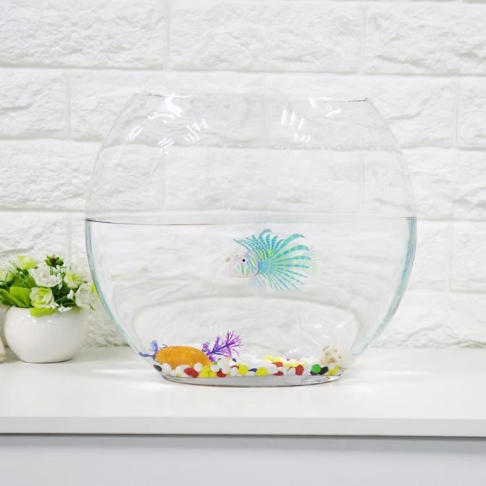 Comparer les prix de Vvikizy Faux poisson Aquarium artificiel Aquarium paysage décoration lueur Simulation animaux ornements animalerie vivarium Bleu