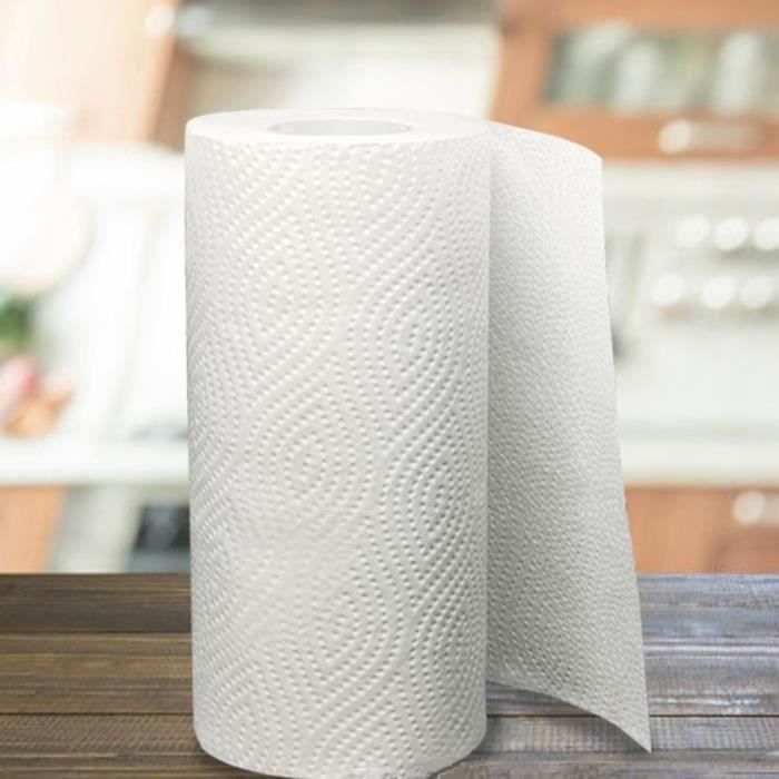 Essuie-tout Double épaisseur Essuie-Tout Géant 70m - 1 Rouleau = 10 Normaux - Diamètre 207cm - Pack De 6 - Double Couche Blanche Rouleau Papier 70m