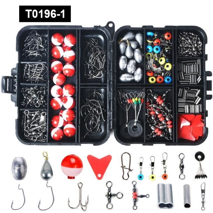 Kit d'accessoires de pêche 257 pièces/boîte Matériel de pêche inclus