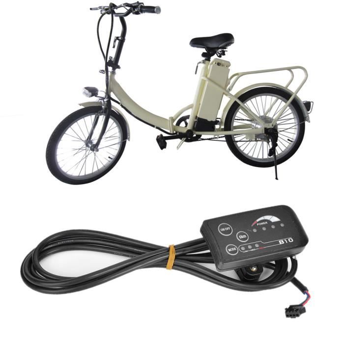 LAN Panneau d'affichage à cristaux liquides, affichage à LED du vélo électrique 810 avec panneau de commande de câble à 4 fils