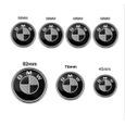 7 Badge LOGO Embleme BMW Carbone Noir Gris Capot 82mm+ Coffre 74mm +Volant + 4 x cache moyeu 68mm-1