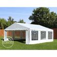 Tente de réception TOOLPORT 5x5m - Barnum tonnelle PVC 500g/m² - Blanc imperméable-1