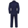 YONGHS Salopette de Travail Homme Combinaison avec Multi Poches Zippé Vêtements de Travail Mécaniciens S-4XL Bleu marine-1