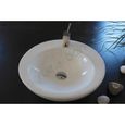 Vasque à Poser Ronde - Céramique Blanc Brillant - 44 cm - Lodge-1