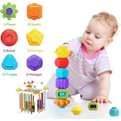 9 in 1 Cube d'activité Bébé, Jouet Bebe 6-18 Mois, Jeux 1 an, Jouet Bebe 1 2 an, Cadeau Bebe 1 2 an, Sensoriel Bebe 6-12 Mois - sh - Jeux - Jouets