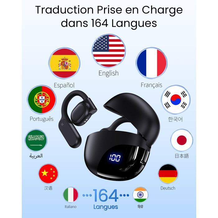 Casque Audio Sans Fil Bluetooth Pliable Hifi Ergonomique Sans Fil Basses Lourdes Pratiques Pour