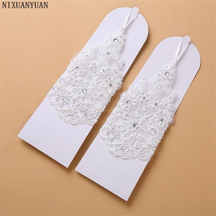 Rouge Accessoires De Mariage Pour Femmes Vente En Gros Paillettes En Dentelle Bon Marche Gants De Marie Cdiscount Pret a Porter