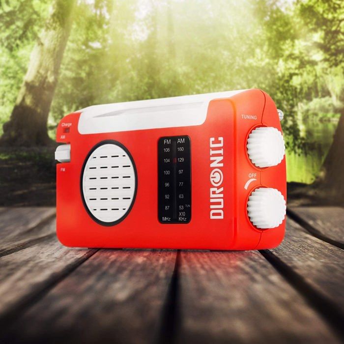 Radio Solaire/Dynamo/USB Duronic - Urgence, Loisirs Extérieur - AM/FM, Lampe Torche