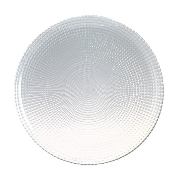 Lot De 2 Assiettes En Verre Trempé NUTRIUPS - 22,9cm, Transparent, Micro-ondes Et Lave-vaisselle