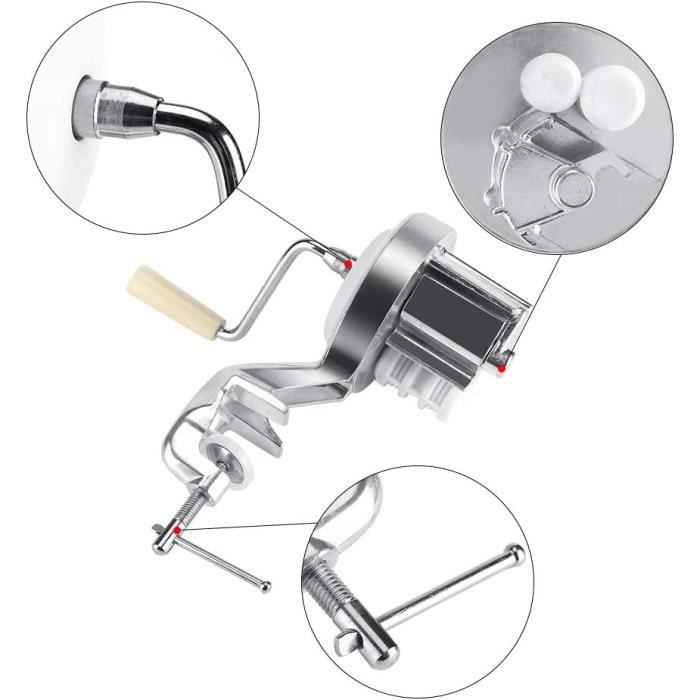 Machine à Pâtes Manuelle Pour Cavatelli Et Macaronis - Presse à Pâtes En Alliage D'Aluminium, Portable à Manivelle - Pour Cuisine Maison