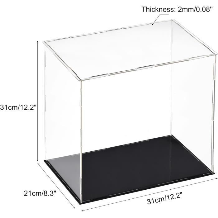 Boîte D’exposition En Acrylique Transparent Avec Fente Pour Carte – 25 X 20 X 10 Cm, étanche à La Poussière, Idéale Pour Collections, Figurines Et Maquettes