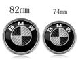 7 Badge LOGO Embleme BMW Carbone Noir Gris Capot 82mm+ Coffre 74mm +Volant + 4 x cache moyeu 68mm-2