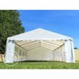 Tente de réception TOOLPORT 5x5m - Barnum tonnelle PVC 500g/m² - Blanc imperméable-2