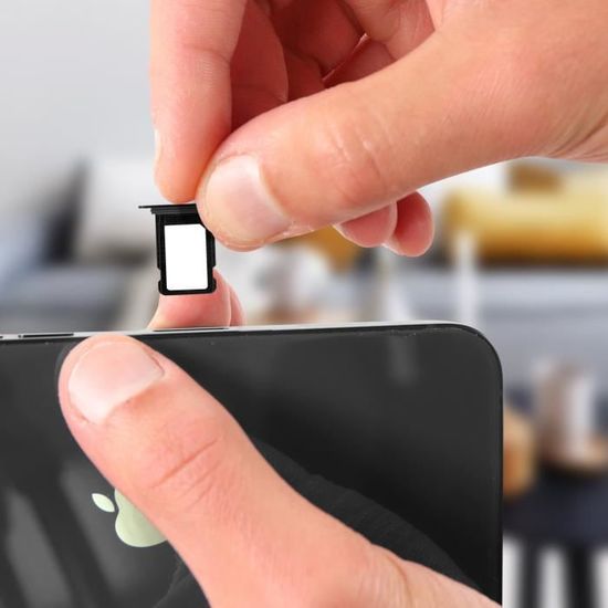 Tiroir Carte SIM IPhone 12 Pro Max Emplacement Nano SIM De Remplacement Graphite Noir - Téléphonie