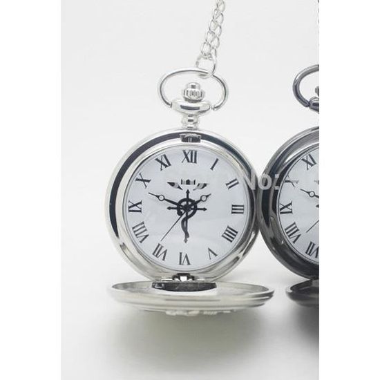 Montre à gousset argentée Fullmetal Alchemist Edward Elric - Cdiscount  Bijouterie