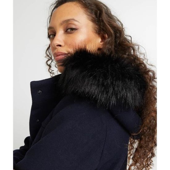 GRAIN DE MALICE Parka capuche femme Marine Cdiscount Pr t