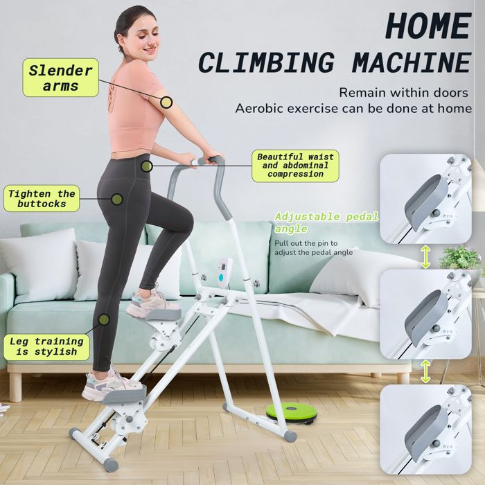 Stepper D'Escalier Pliable,Stepper Fitness Pour La Maison,Guidon Et