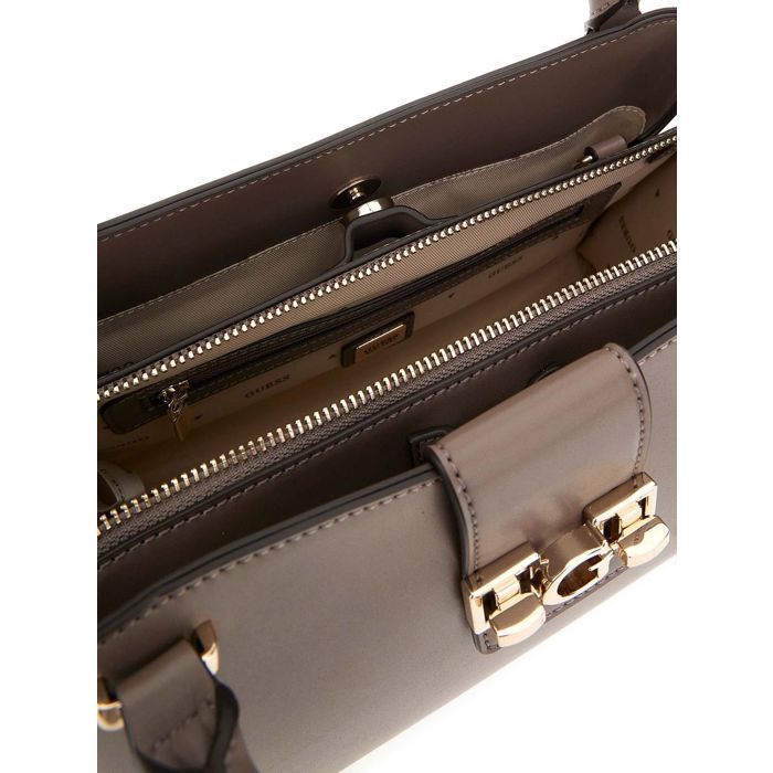 Sac à Main GUESS Grosseto Taupe - Neuf Avec étiquettes - Taille Medium En Simili Cuir