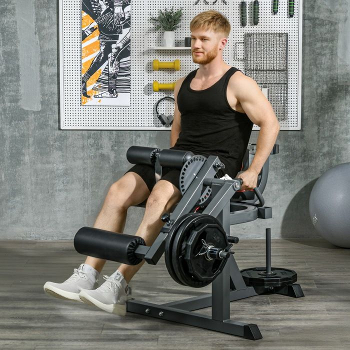 Machine D'Extension Et Curl Des Jambes SPORTNOW - Banc Musculation Maison Pour Cuisses/Fessiers (Charge Max 120kg, Acier Noir) - 6