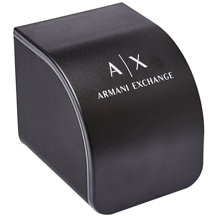 ARMANI EXCHANGE HOMME 45MM BRACELET CUIR NOIR QUARTZ ANALOGIQUE MONTRE AX1611 Cdiscount Bijouterie