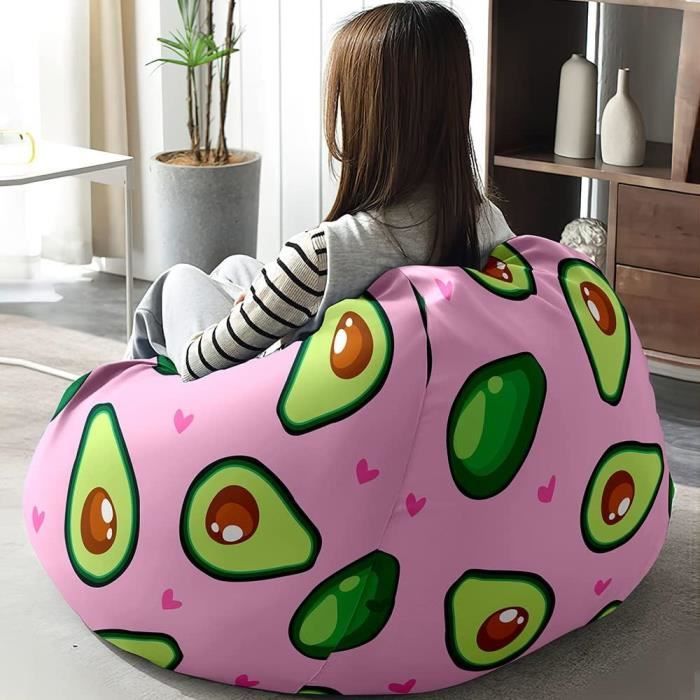 Housse De Pouf Sans Remplissage – Forme Poire, Coton-lin, Plusieurs Tailles, Rangement Malin