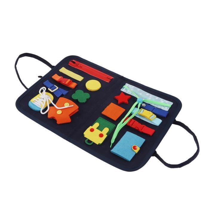 Planche Occupée En Bois Pour Les Tout-petits - Jouets De Planche D Activite Jouets Montessori 1 2 3 Ans Jouets Sensoriels De Voyage Pour Tout Petits Pour Avion Voiture